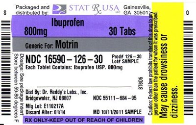 Ibuprofen 800mg 126 Label Image (Ibuprofen 800mg 126)